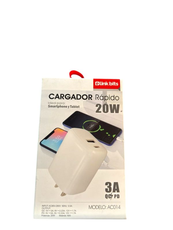 Cargador Rápido Link Bits 20W – Modelos CRD-02 / AC014