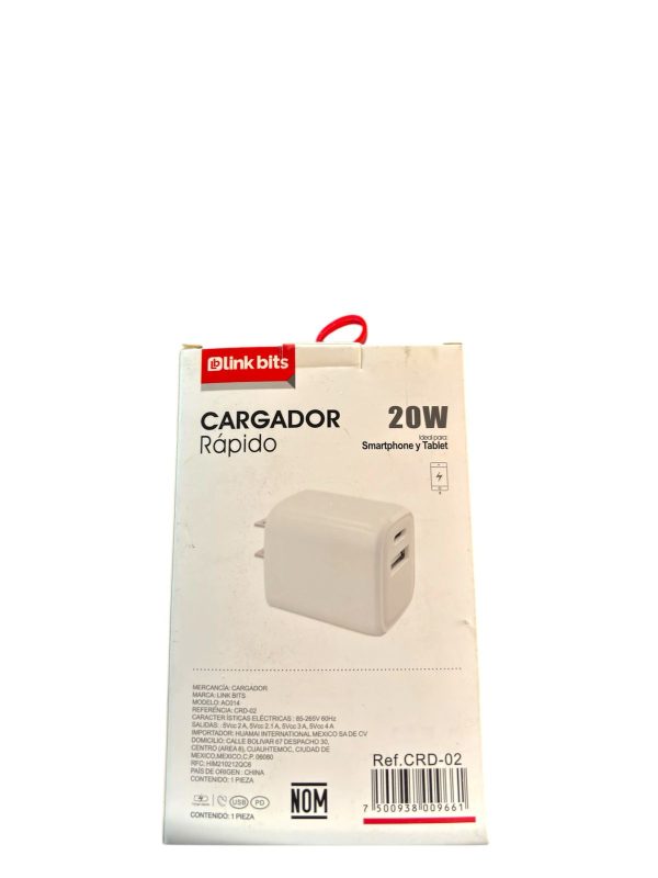 Cargador Rápido Link Bits 20W – Modelos CRD-02 / AC014 - Image 3